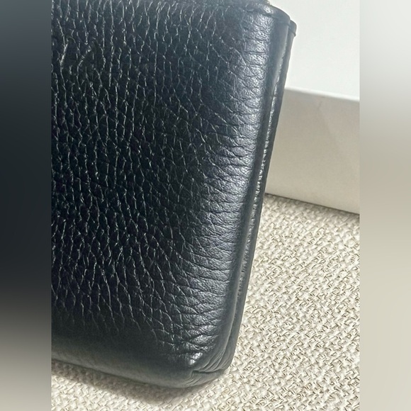 Furla Luna M Textured Black Leather Pouch - Picture 6 of 12